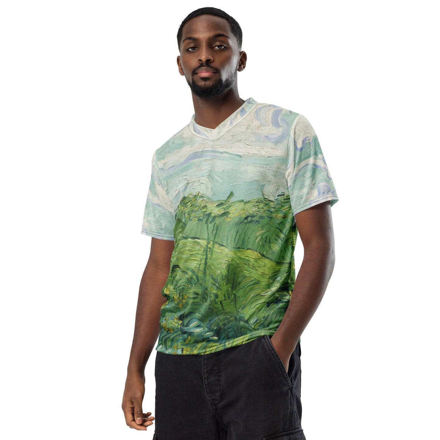 Van Gogh Green Field unisex sports jersey