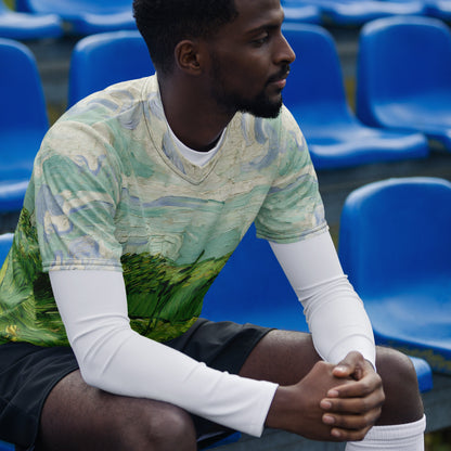 Van Gogh Green Field unisex sports jersey