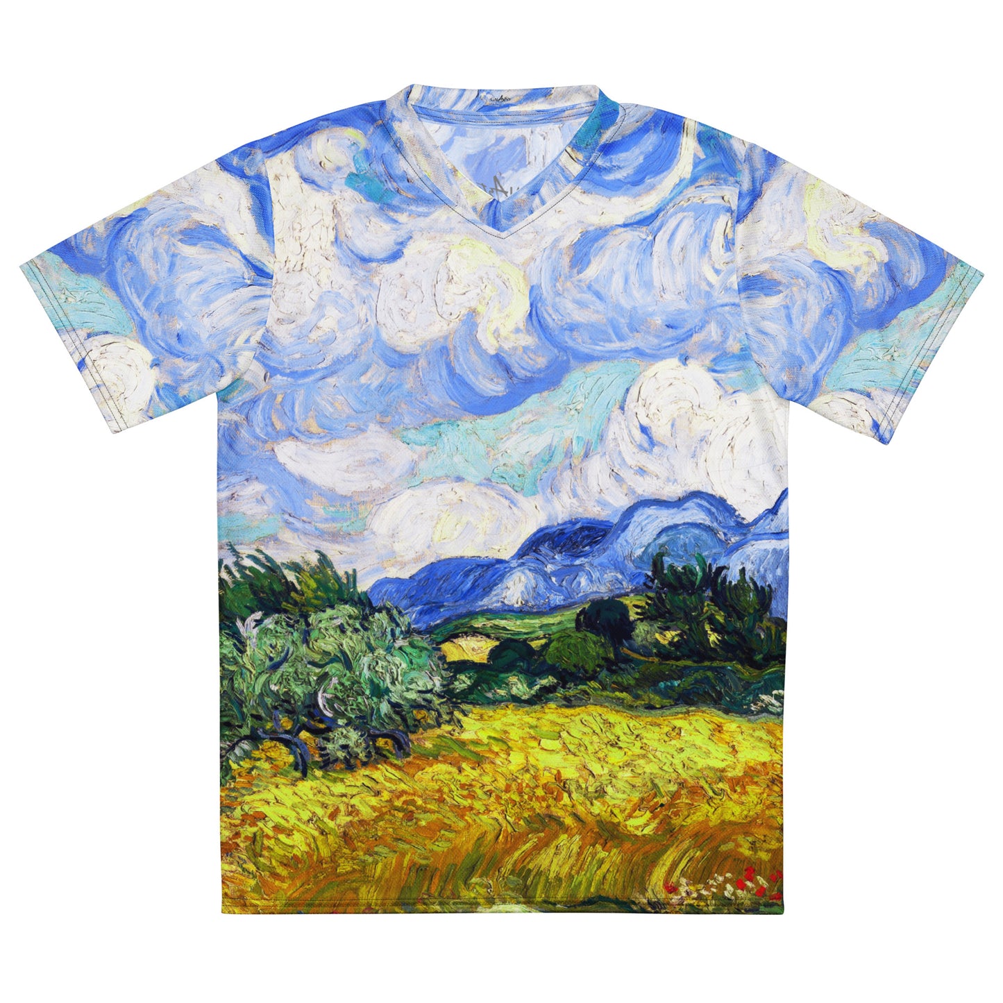 Wheat Field with Cypresses unisex sports jersey