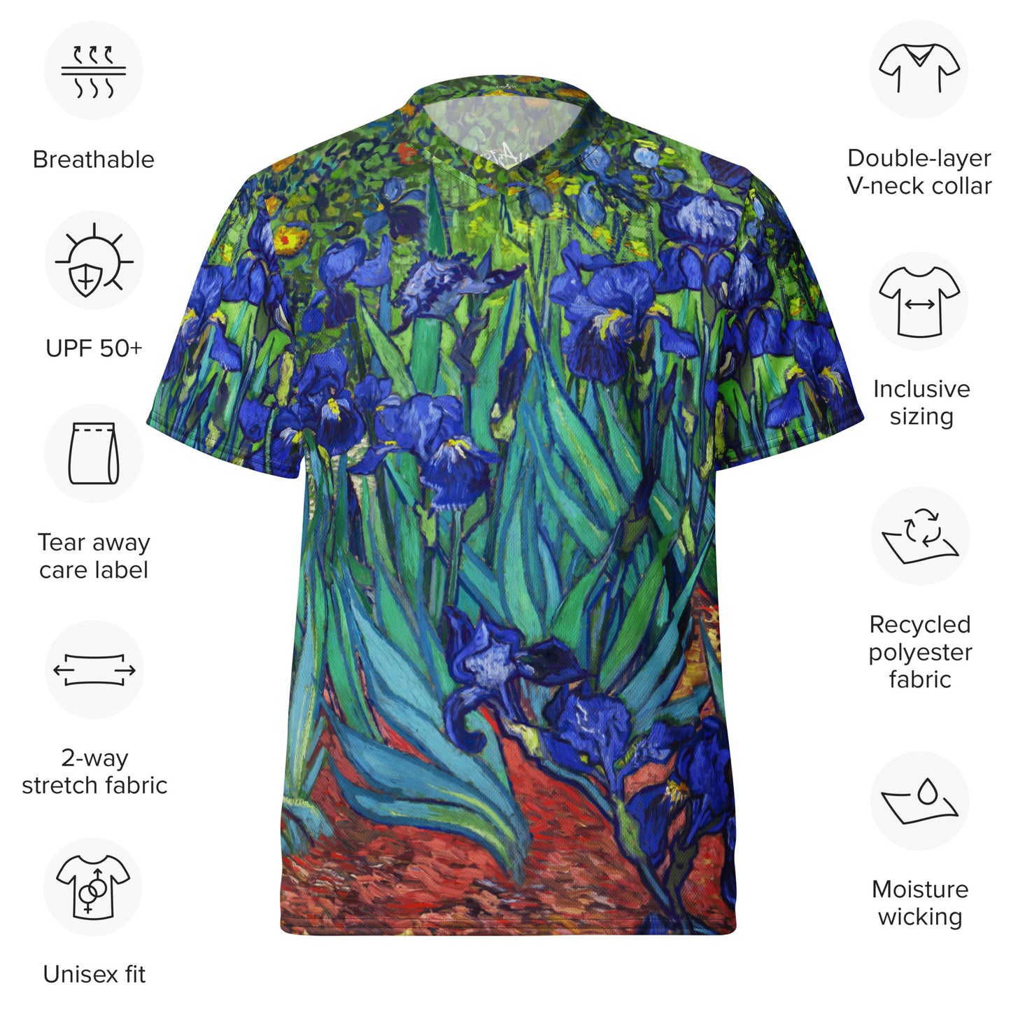 Van Gogh Irises unisex sports jersey