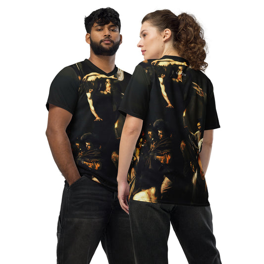 The Seven Works of Mercy Caravaggio unisex sports jersey