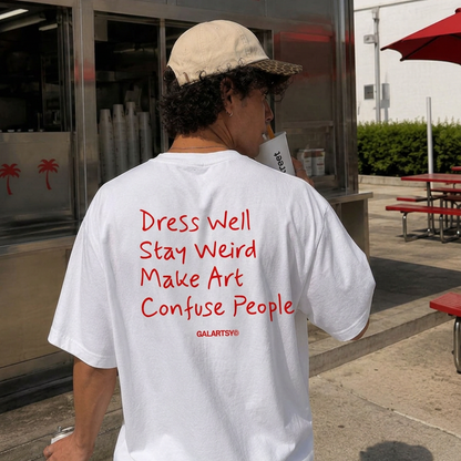 Dress well, Stay Weird, Make Art, Confuse People
