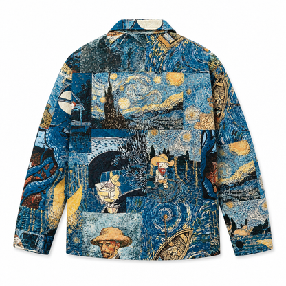 Van Gogh’s Painted World Jacket — back flat lay on white