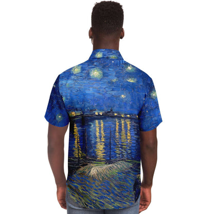 Camisa abotonada Noche estrellada sobre el Ródano