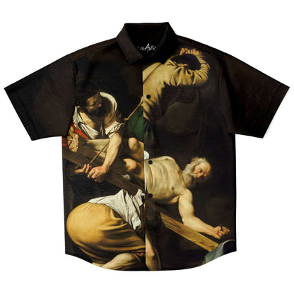 CARAVAGGIO CRUCIFIXION OF ST. PETER BUTTONED SHIRT