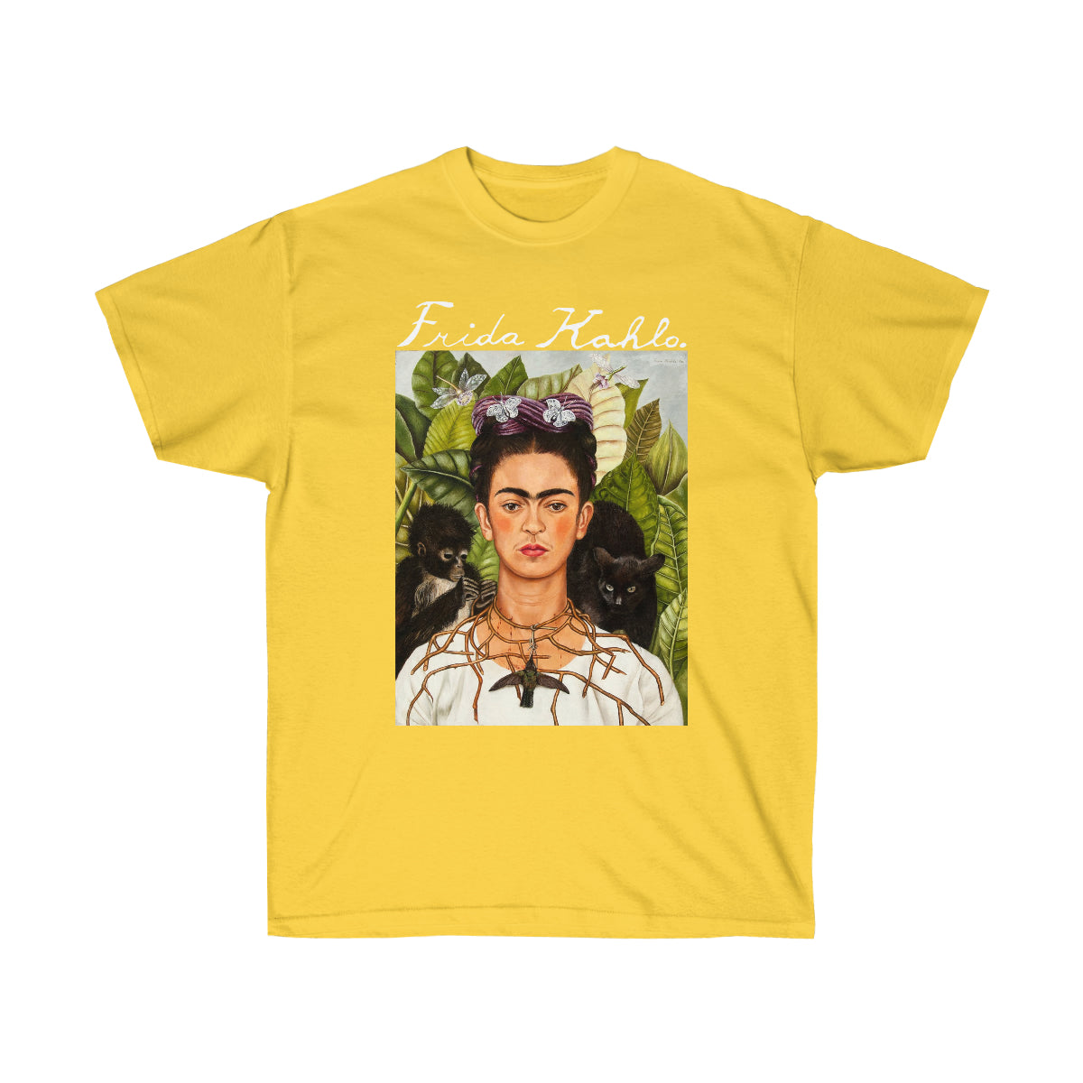 Self-portrait with thorn necklace and hummingbird Frida Kahlo T-shirt