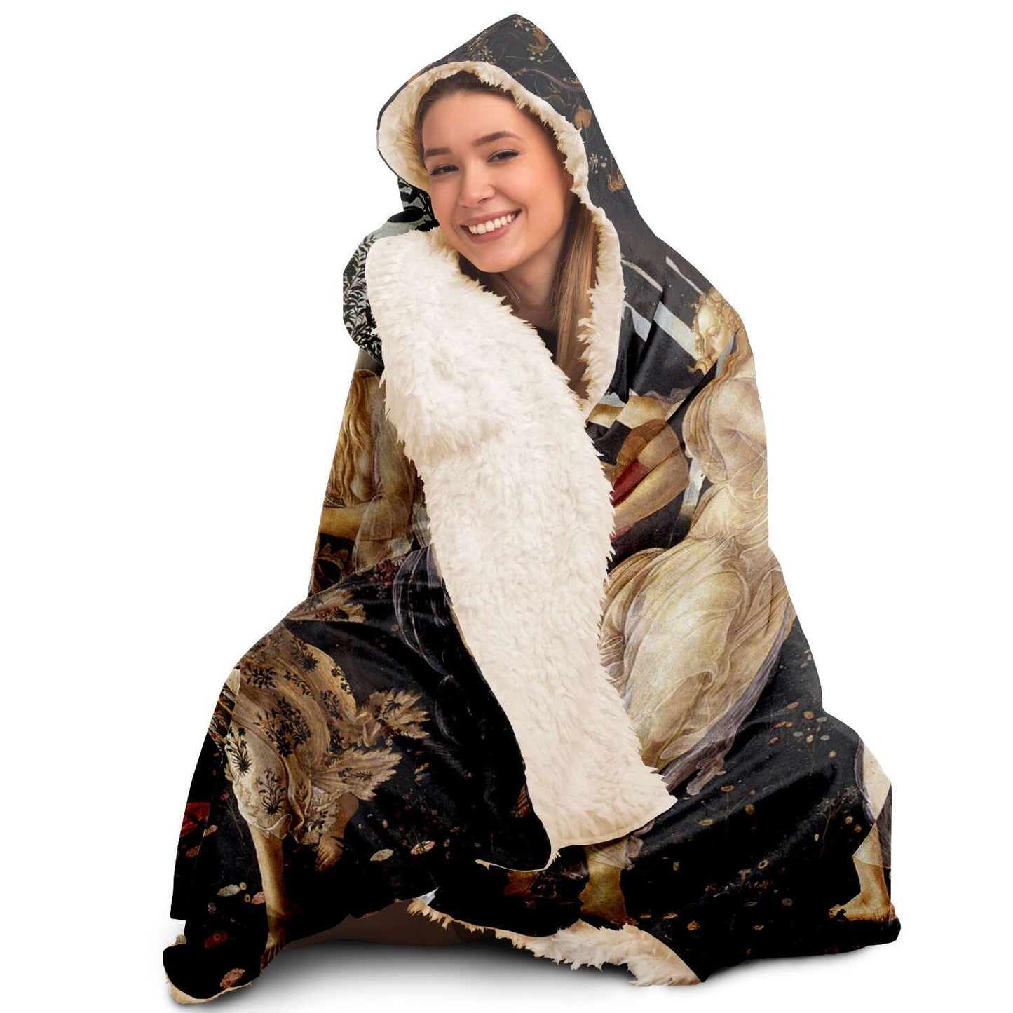 Botticelli Primavera Hooded Blanket