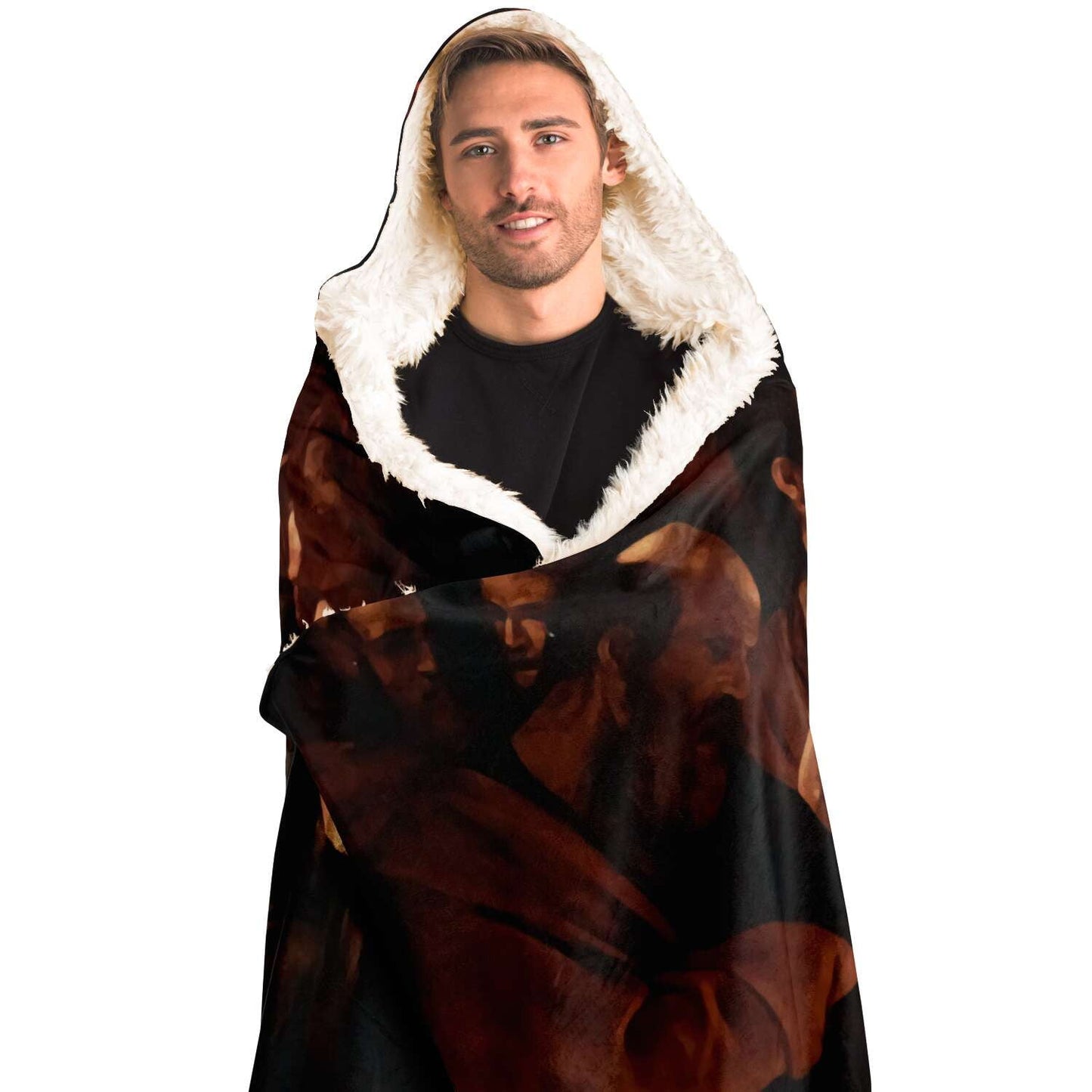 CARAVAGGIO Death of the virgin Hooded Blanket