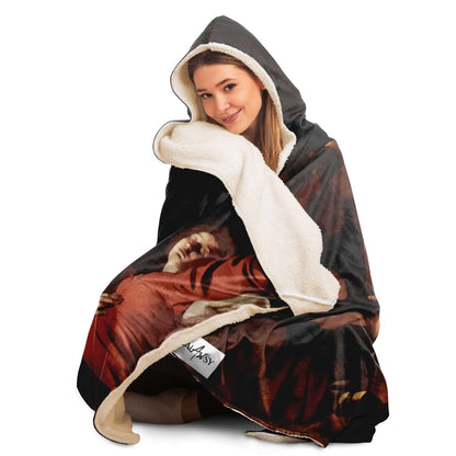 CARAVAGGIO Death of the virgin Hooded Blanket