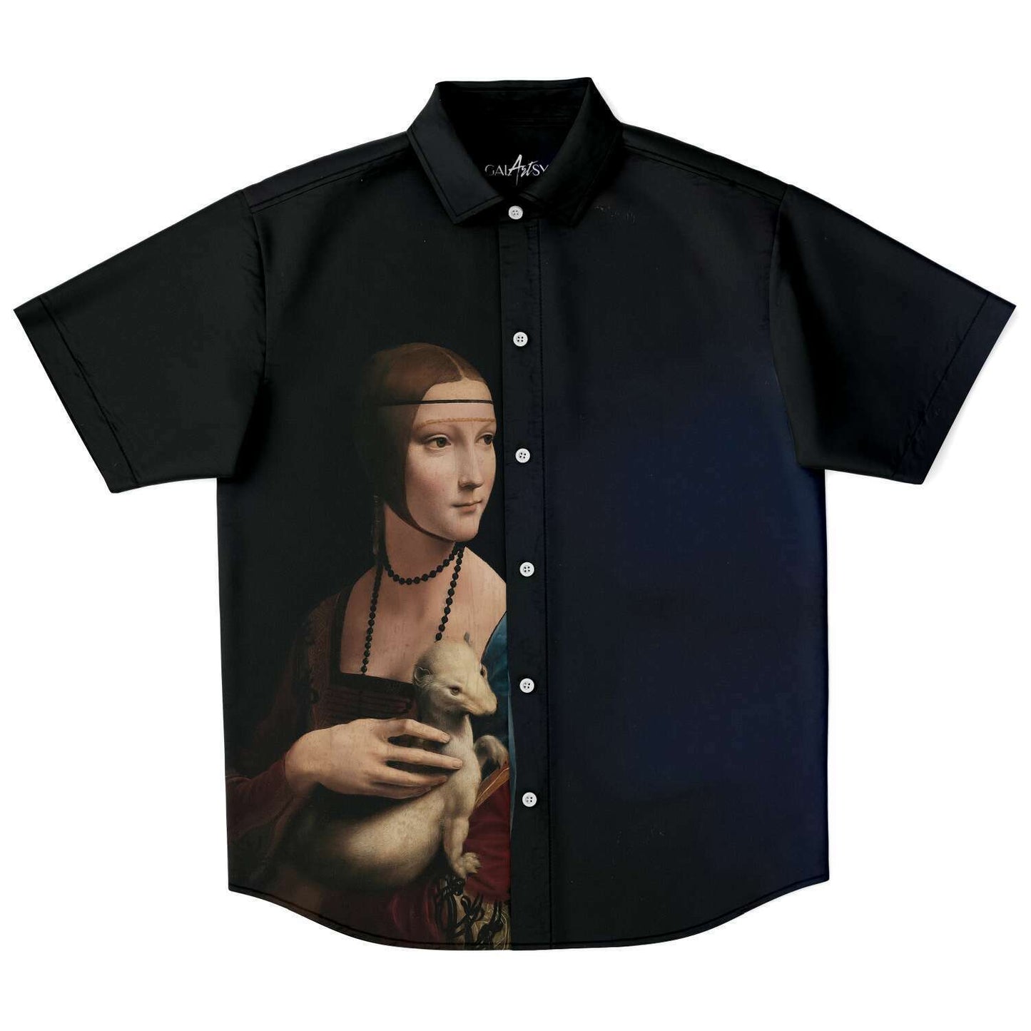 Leonardo da Vinci Lady with an Ermin BUTTONED SHIRT