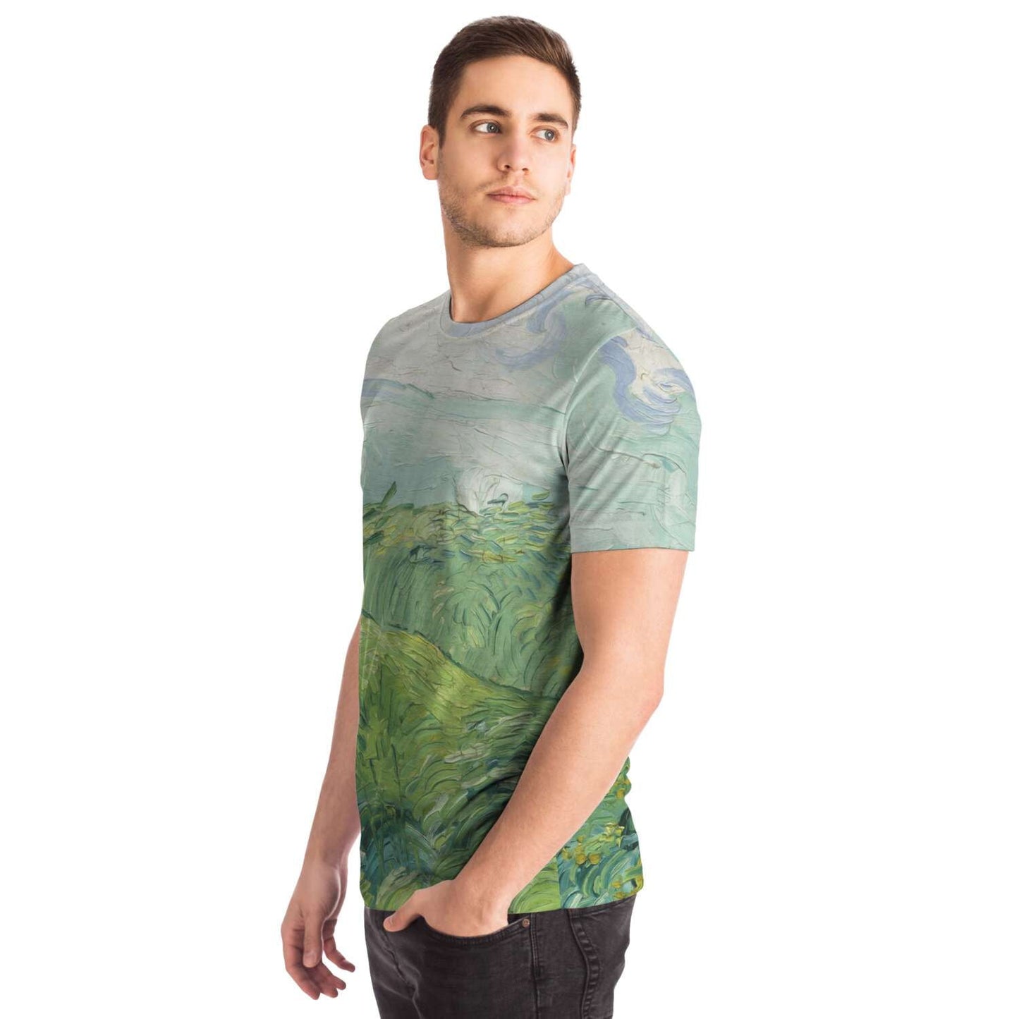 Van gogh green field T-shirt