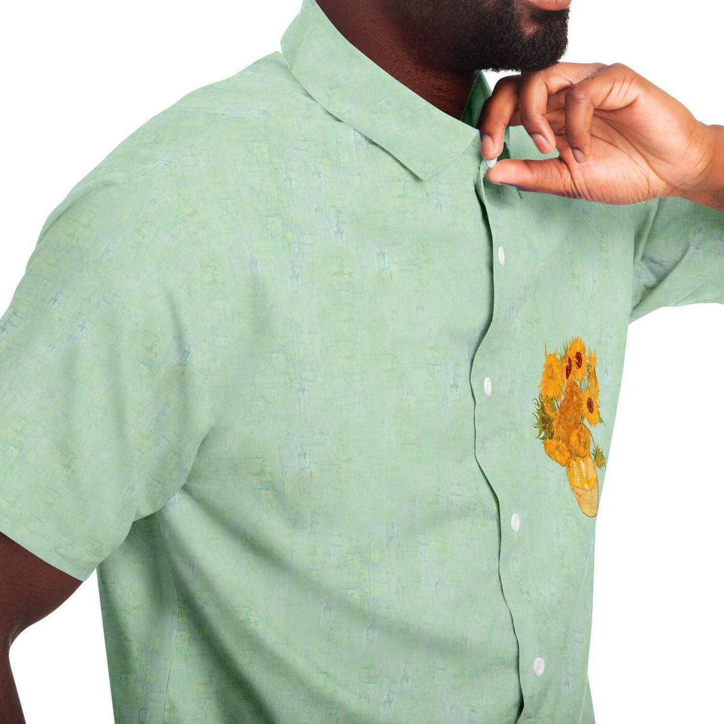 Chemise boutonnée tournesols Van Gogh