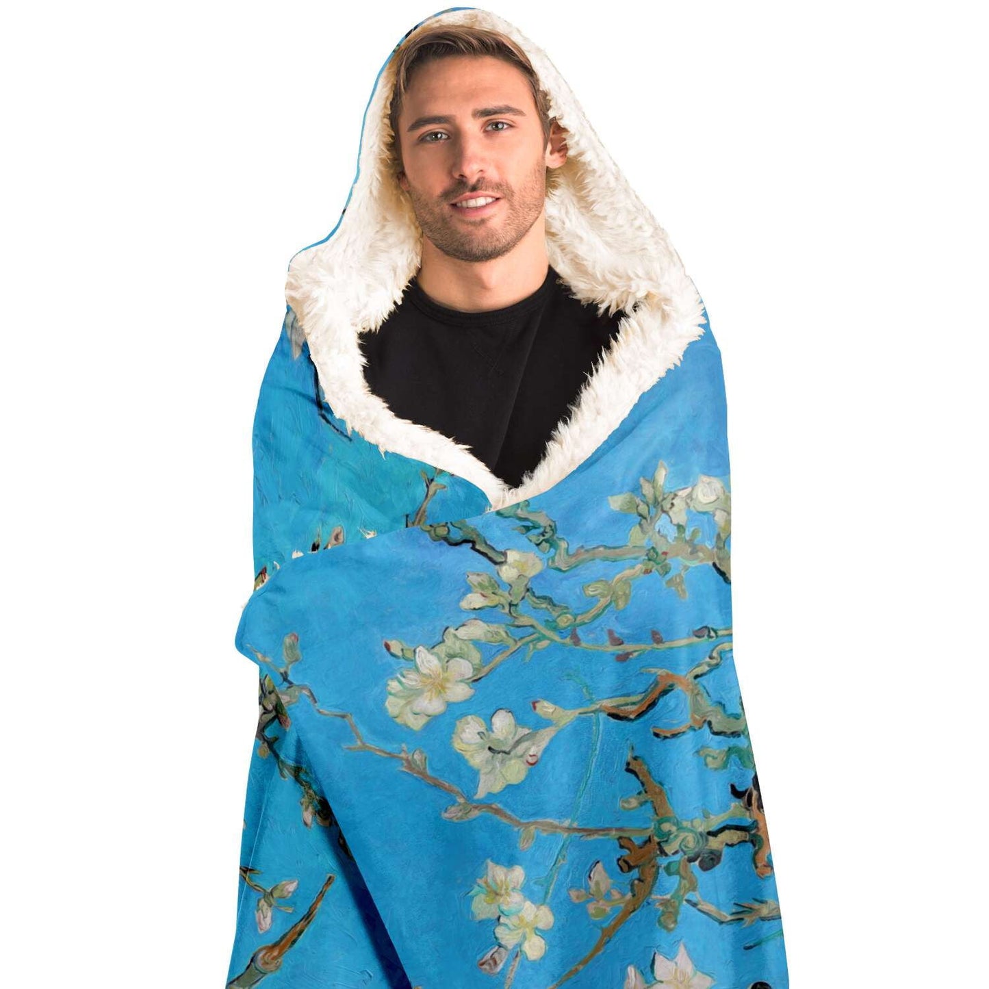 Van Gogh Almond blossoms Hooded Blanket