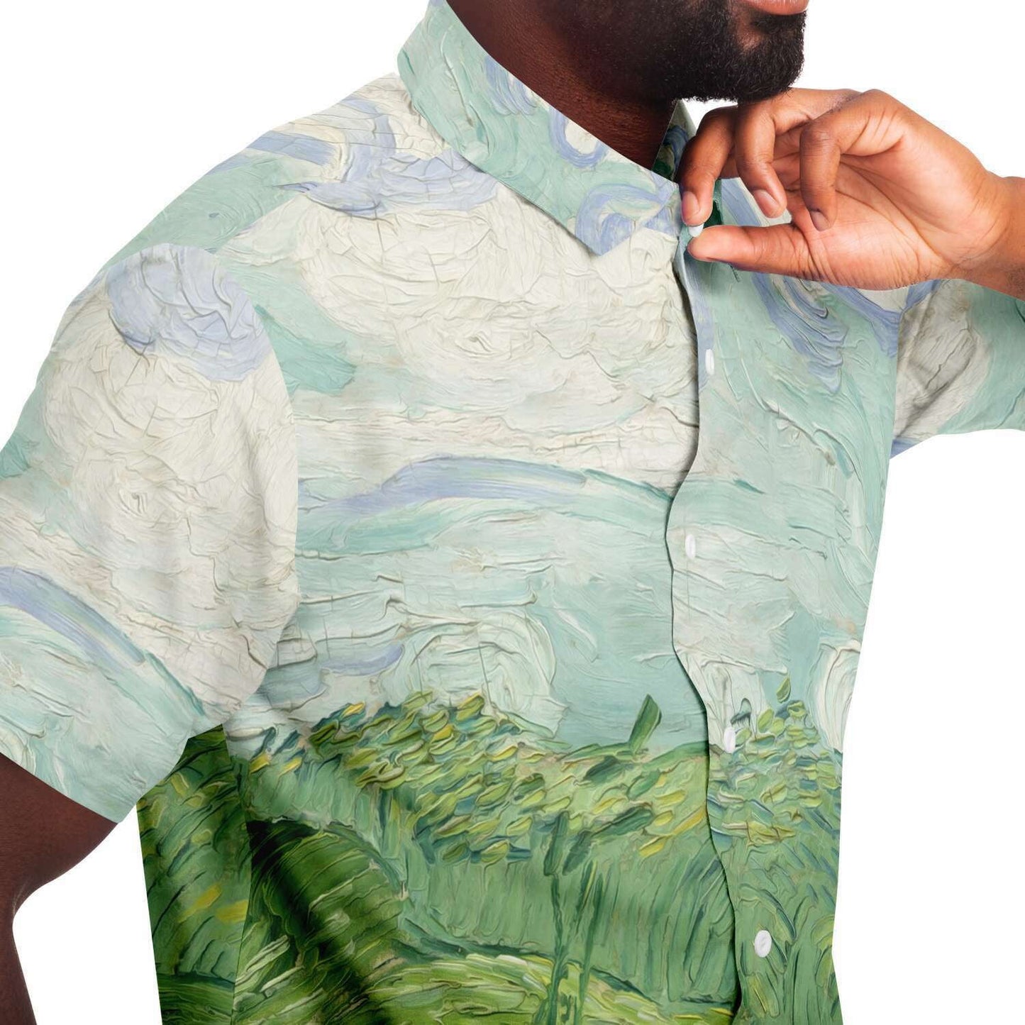 Camisa abotonada campo verde van gogh