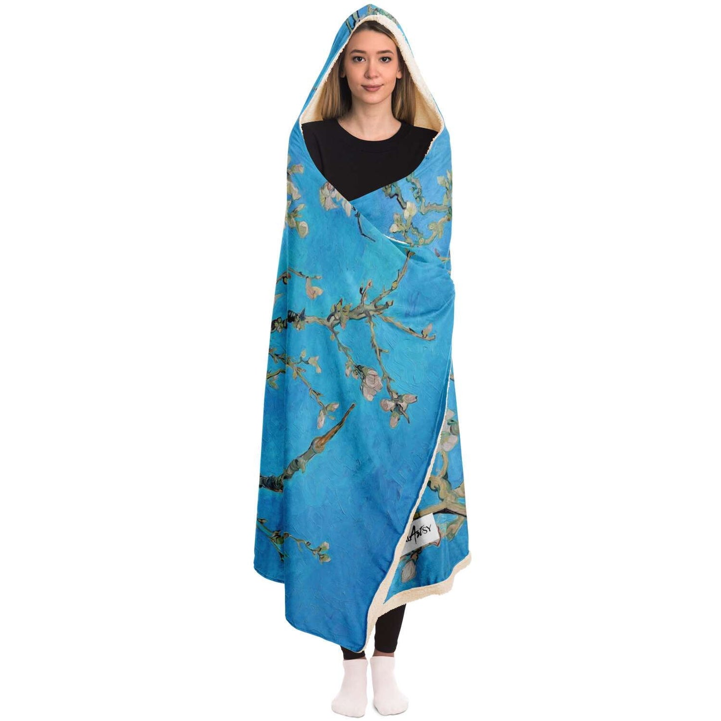 Van Gogh Almond blossoms Hooded Blanket