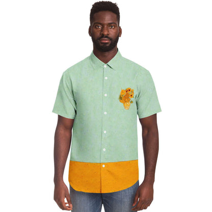 Chemise boutonnée tournesols Van Gogh