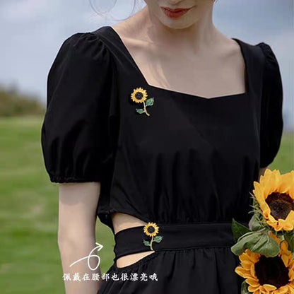 Van Gogh Sunflower Brooch