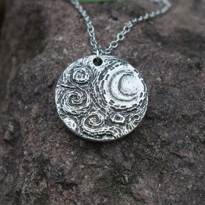 Collar Van Gogh Crescent Moon Starry Night