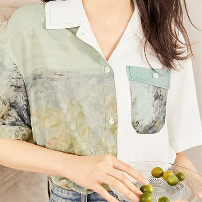 Impressionist landscape Button Shirt