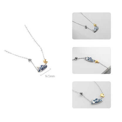 Collar inspirado en la noche estrellada de Van Gogh 