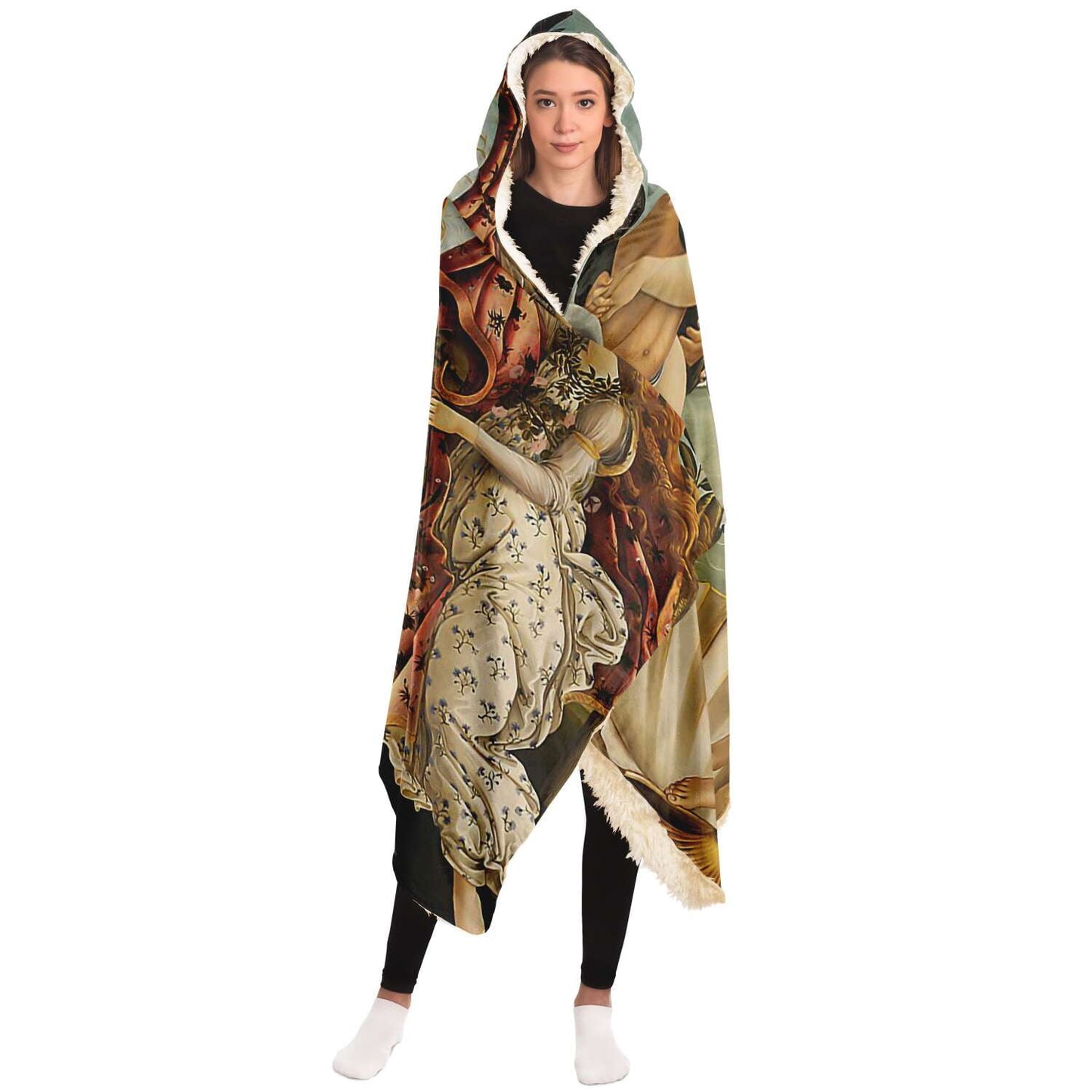 Botticelli The birth of venus Hooded Blanket