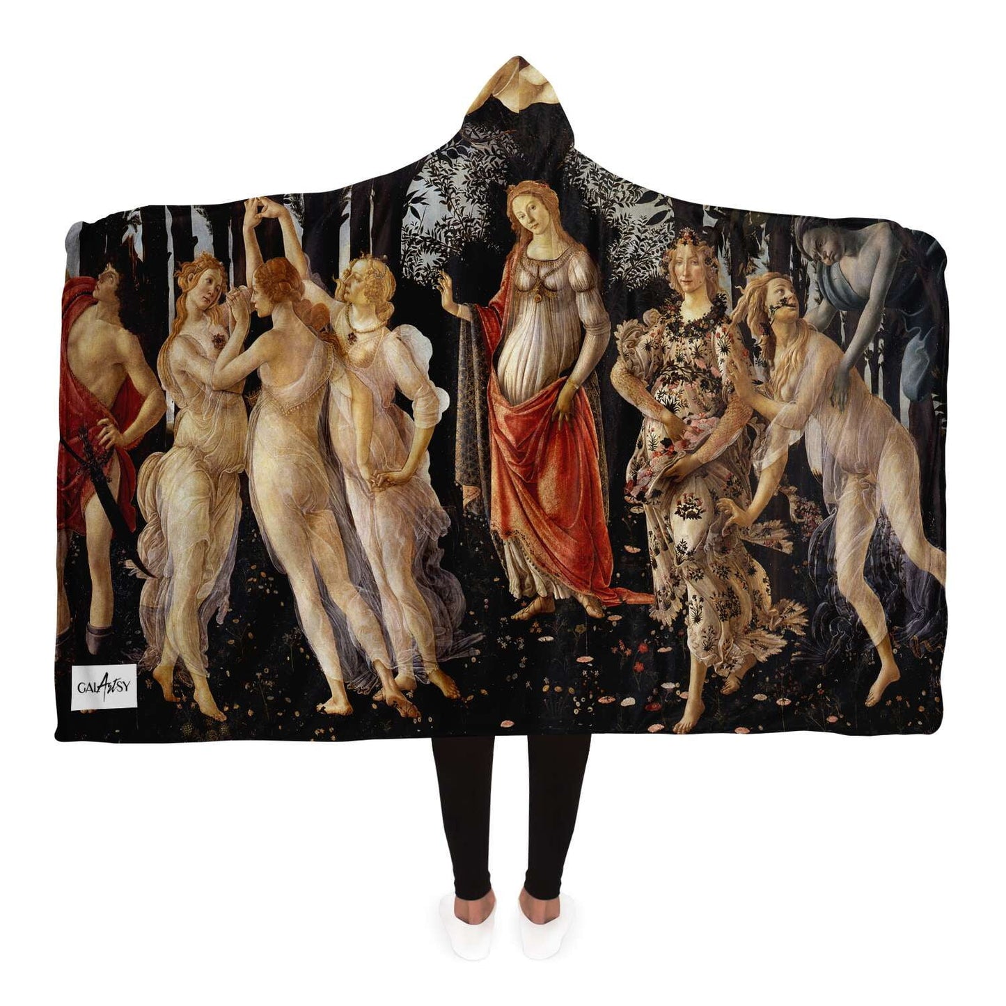 Botticelli Primavera Hooded Blanket