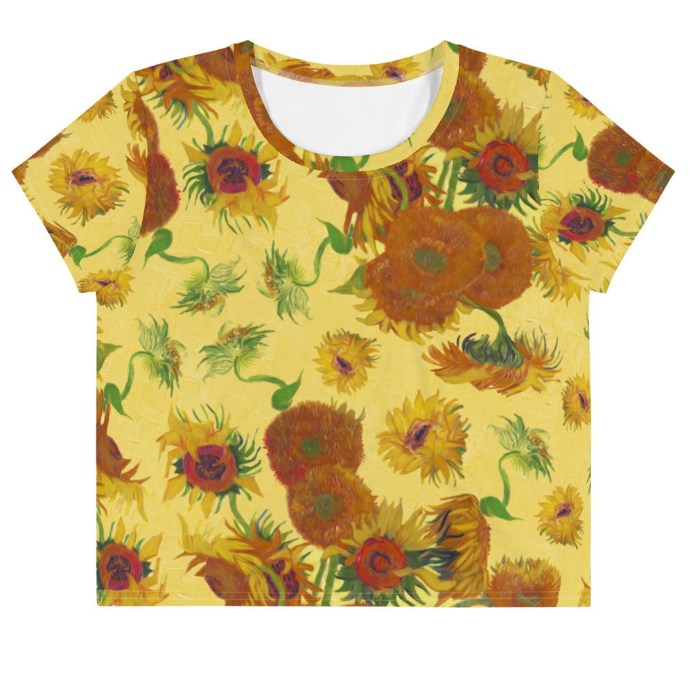 Van gogh sunflowers crop top