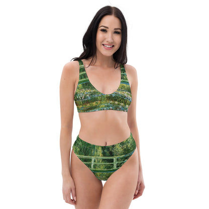 Claude Monet Water lilies Pond high-waisted bikini