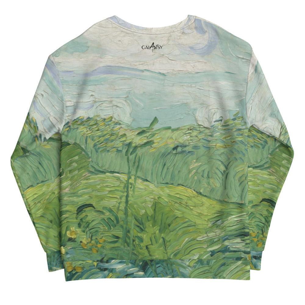 Van gogh green field Sweatshirt