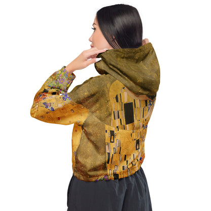 Klimt The Kiss cropped windbreaker