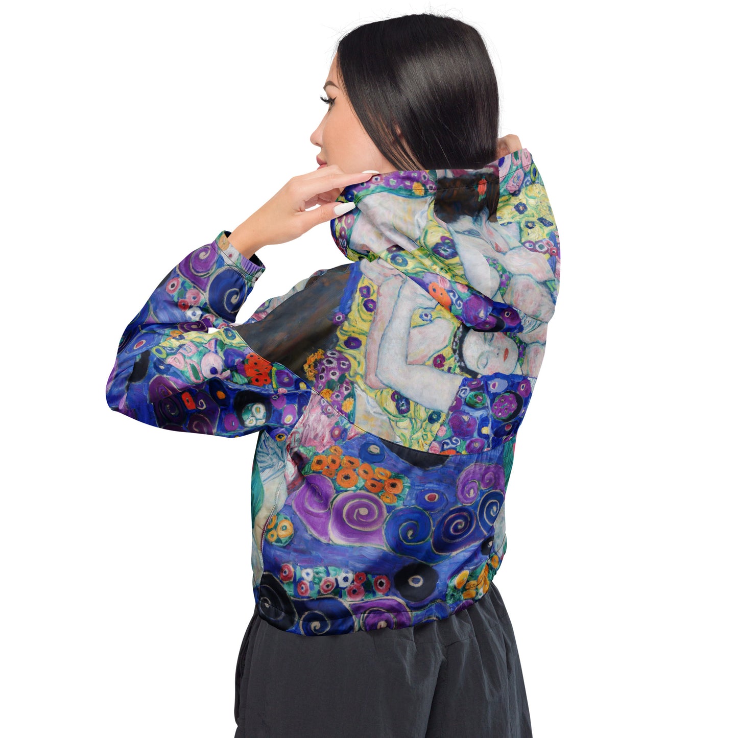 Klimt The Maiden cropped windbreaker