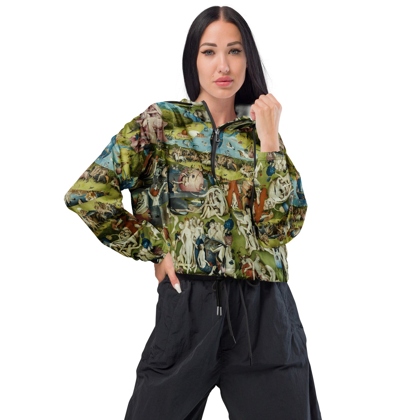 Bosch The Garden of Earthly Delights cropped windbreaker