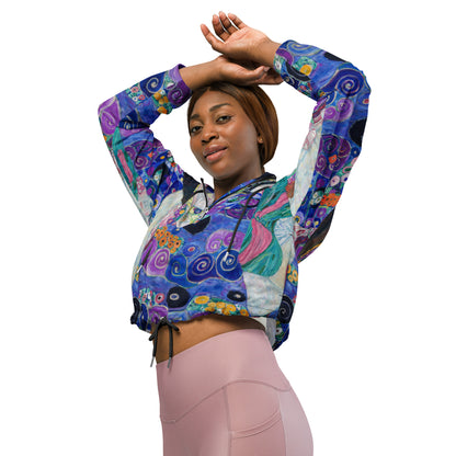 Klimt The Maiden cropped windbreaker