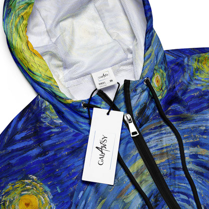 Van gogh Starry Night cropped windbreaker