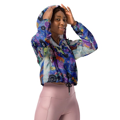 Klimt The Maiden cropped windbreaker