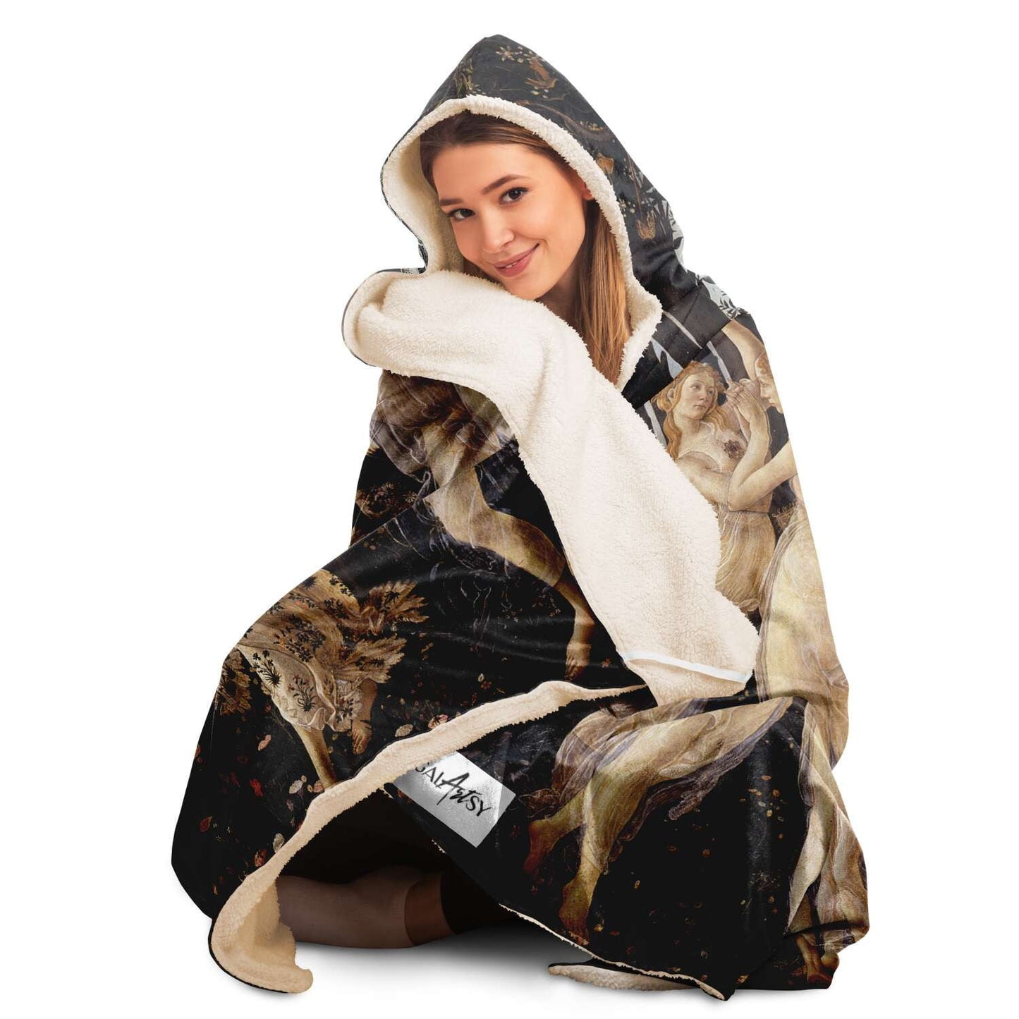 Botticelli Primavera Hooded Blanket