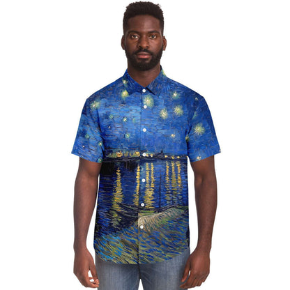 Camisa abotonada Noche estrellada sobre el Ródano