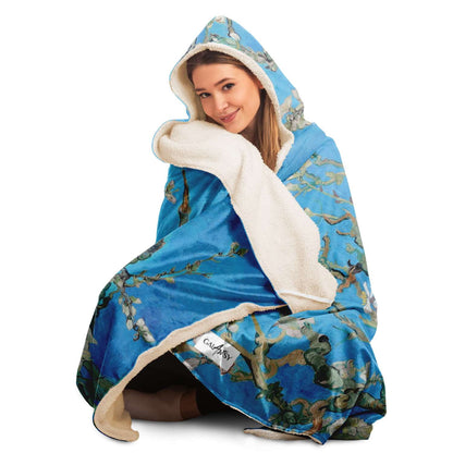 Van Gogh Almond blossoms Hooded Blanket