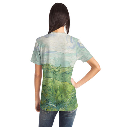 Van gogh green field T-shirt