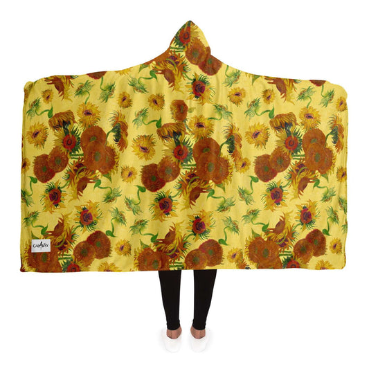 Van Gogh Sunflowers Hooded Blanket