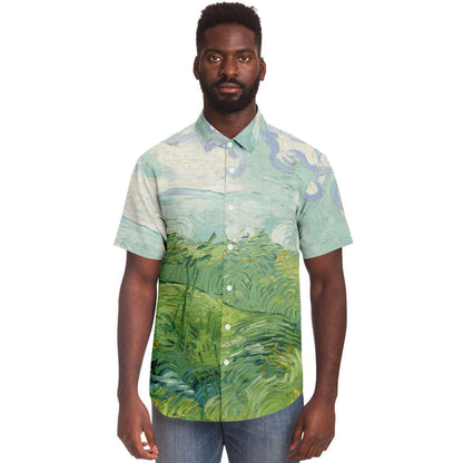 Camisa abotonada campo verde van gogh