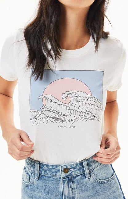 Y así es, camiseta estética Hokusai Wave