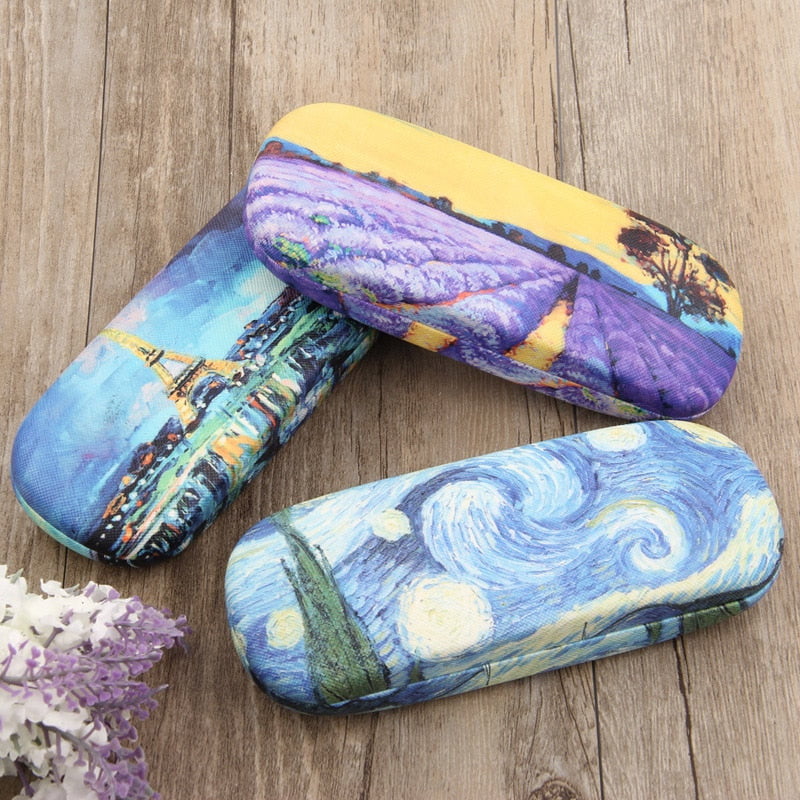 Van gogh Hard Leather Glasses Case