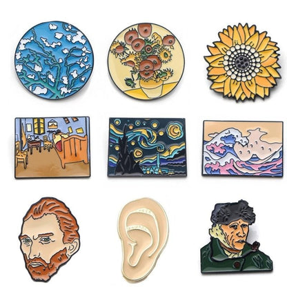 Van Gogh Enamel Pins collection