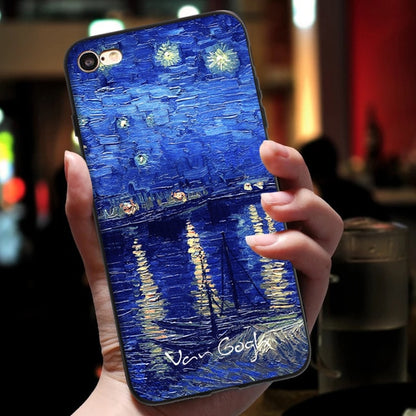 Van gogh embossed iPhone cases