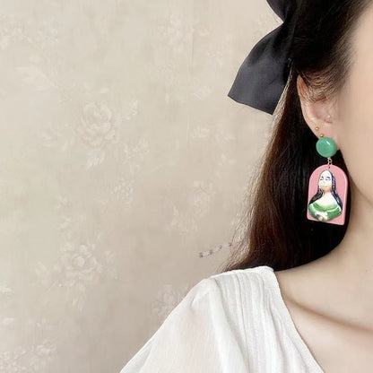 Aretes de dibujos animados artísticos
