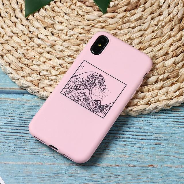 Funda mate para iPhone La gran ola de Kanagawa