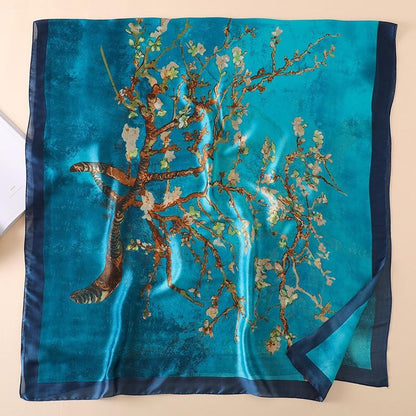 Almond blossom silk Scarf