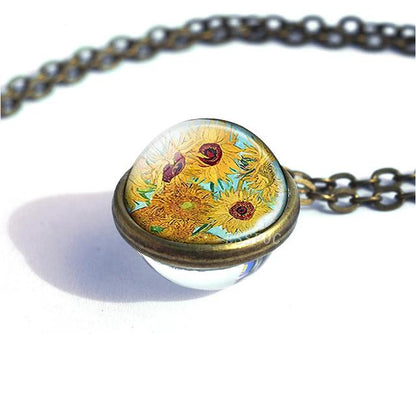 Van gogh Glass necklace