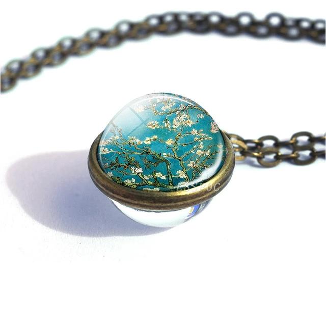 Van gogh Glass necklace